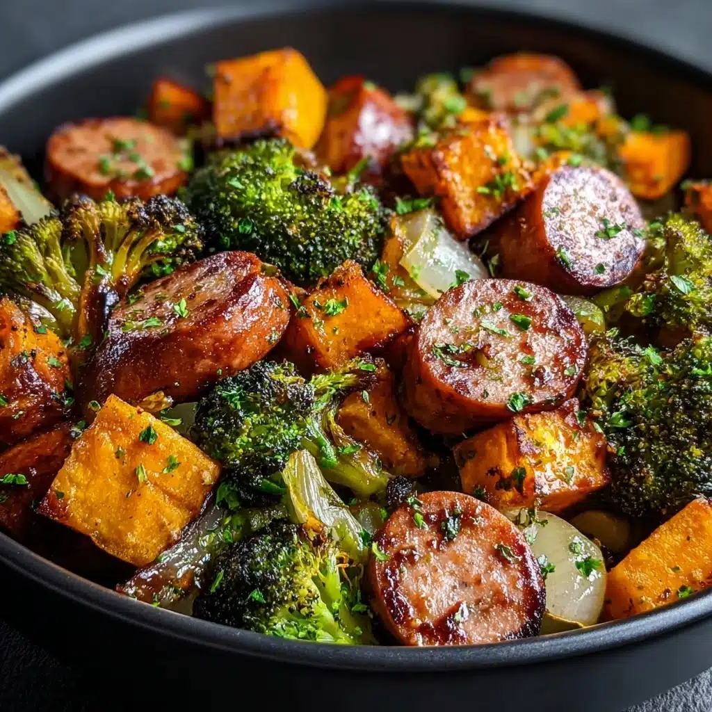 Honey Garlic Sausage Sweet Potatoes Recipe - Recipe Image