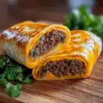 Easy Garlic Butter Beef Cheeseburger Rollups Recipe