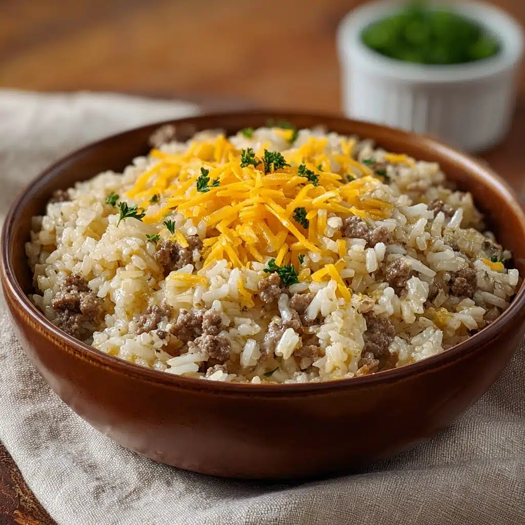 Cheesy Hamburger Rice Casserole Recipe - Recipe Image