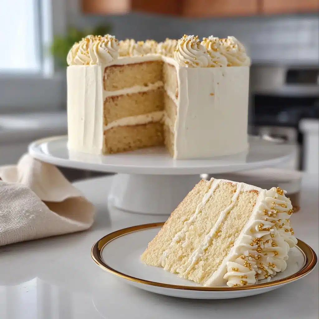 White Almond Wedding Cake Recipe - Recipe Image