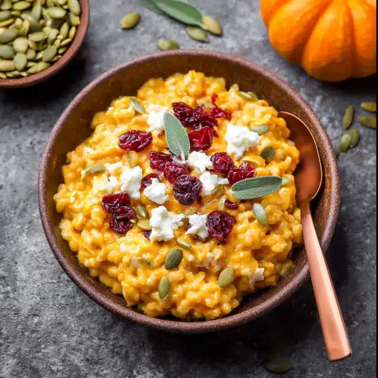 Baked Pumpkin Goat Cheese Risotto Recipe