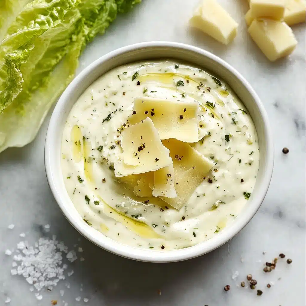 Homemade Creamy Caesar Salad Dressing Recipe - Recipe Image
