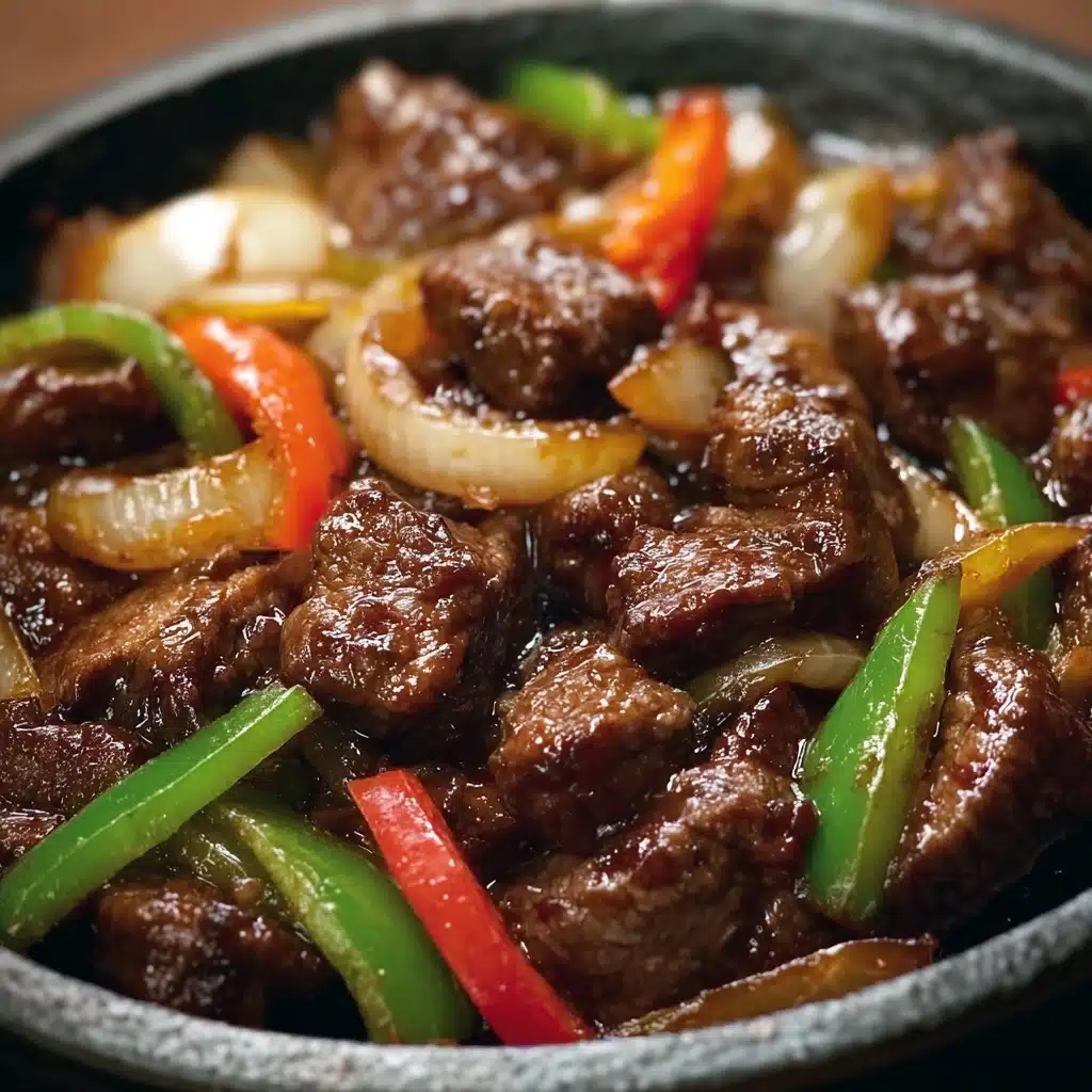 Sizzling Chinese Pepper Steak with Onions Recipe - Recipe Image