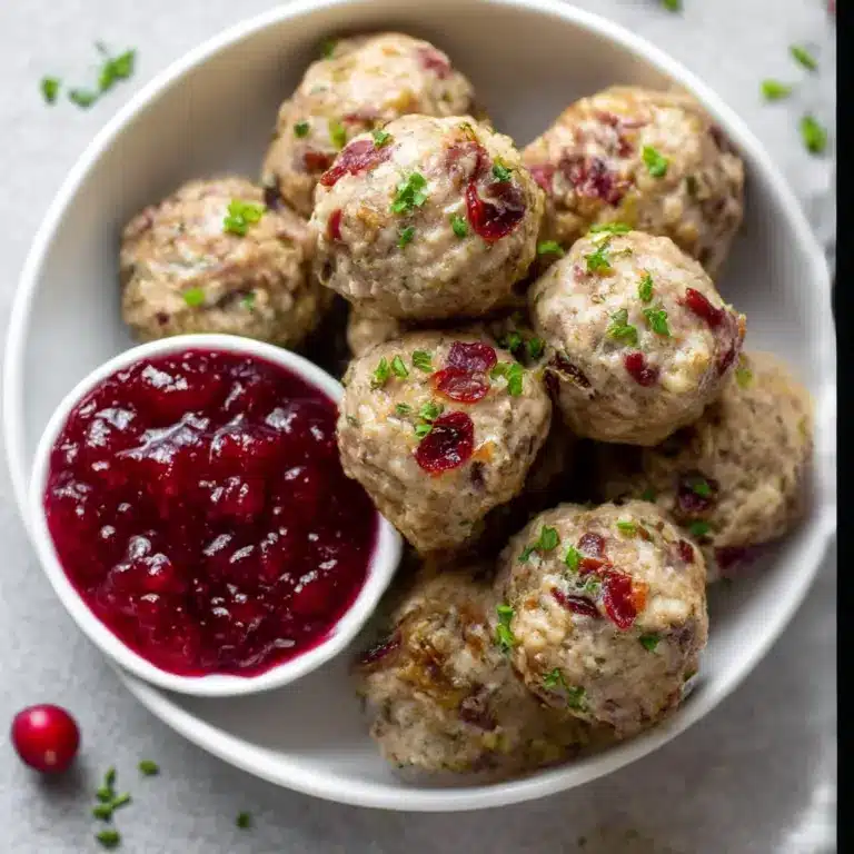 Turkey and Stuffing Meatballs Recipe