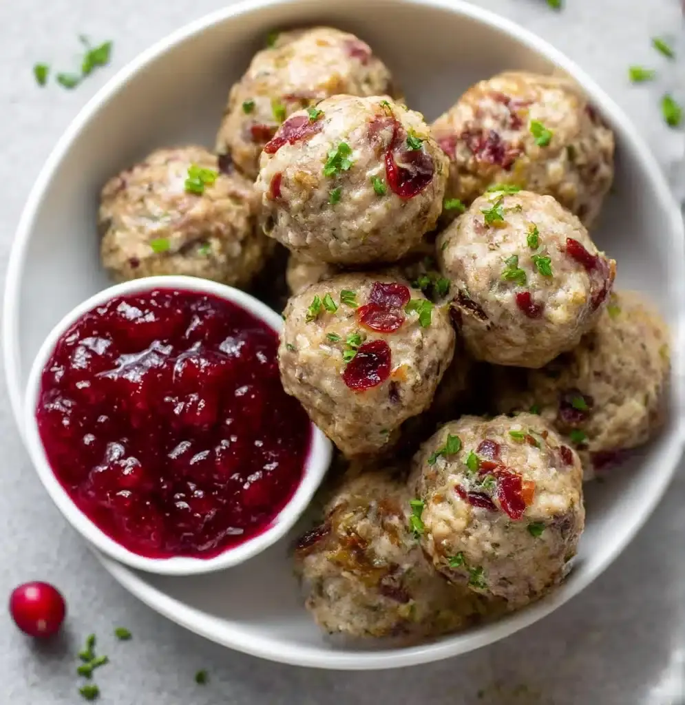 Turkey and Stuffing Meatballs Recipe