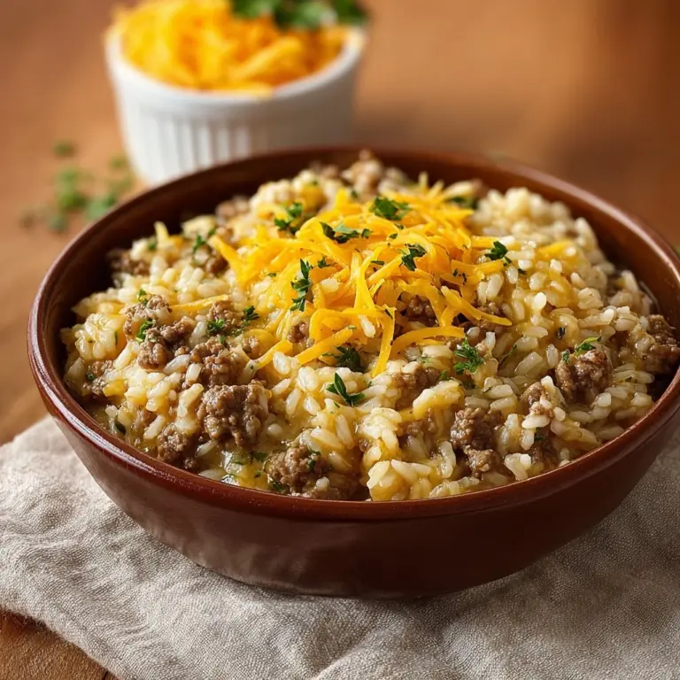 Cheesy Hamburger Rice Casserole Recipe