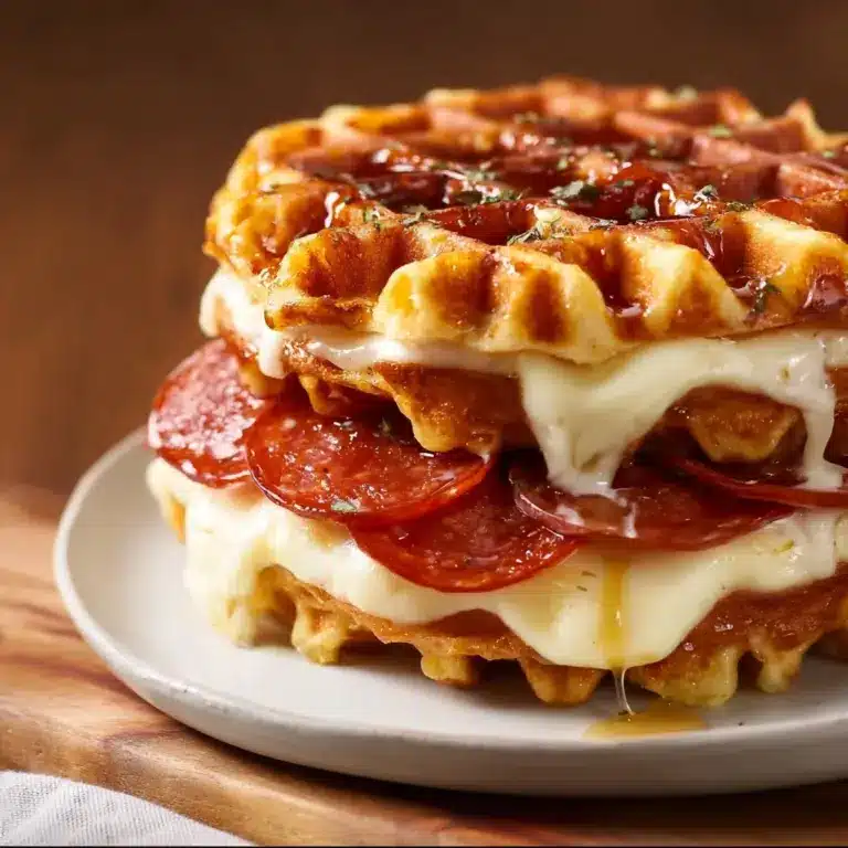 Yummy Pizza Stuffed Waffles Recipe