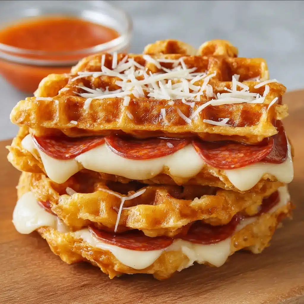 Yummy Pizza Stuffed Waffles Recipe - Recipe Image