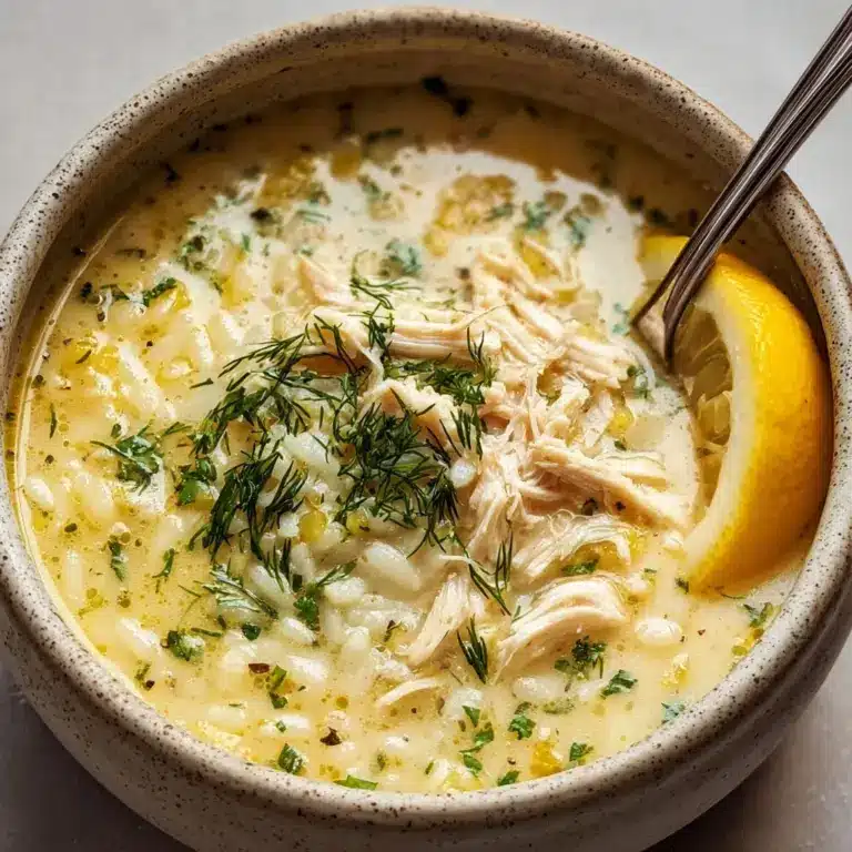 Mediterranean Lemon Chicken Soup