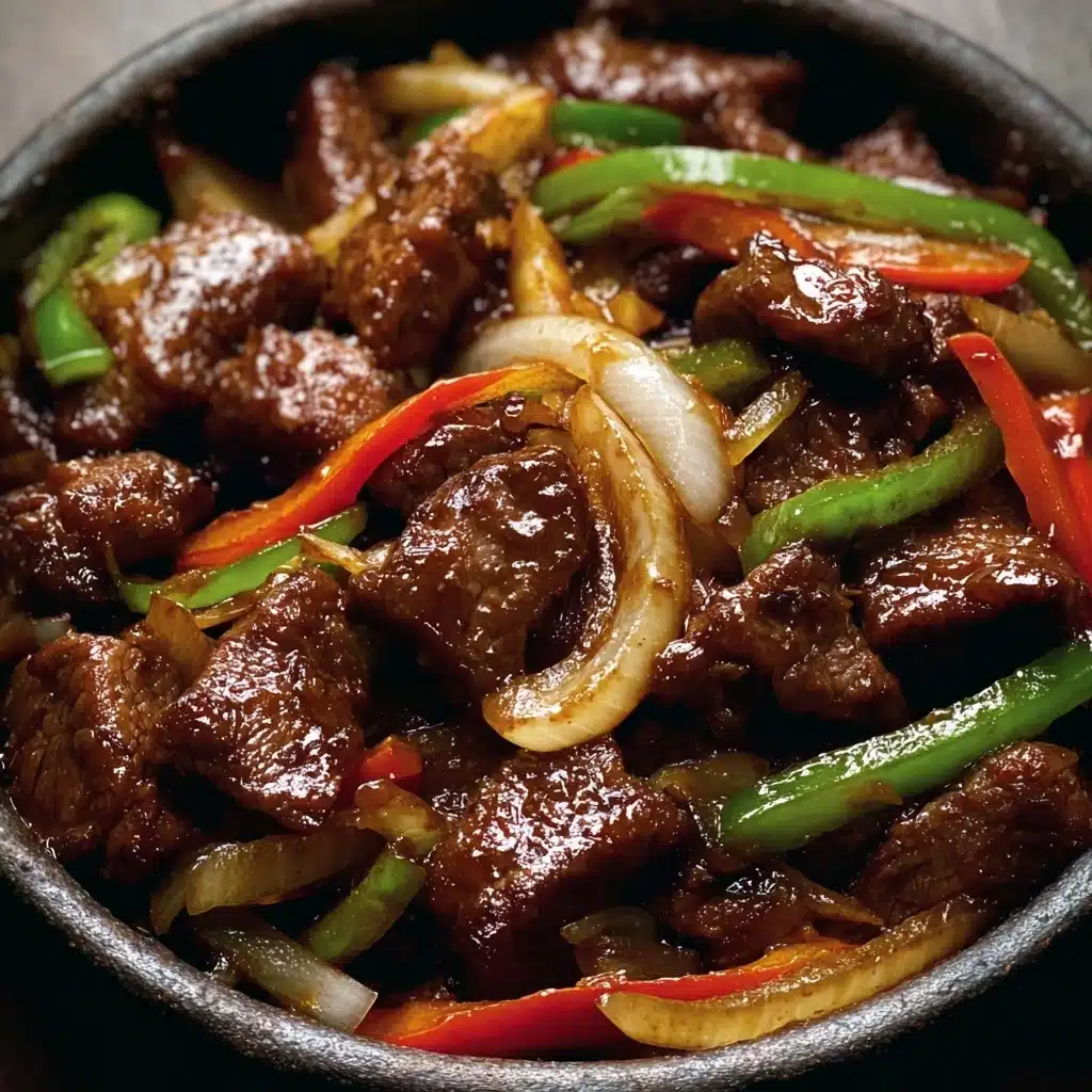 Sizzling Chinese Pepper Steak with Onions Recipe - Recipe Image