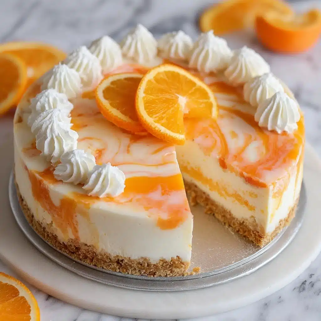 No-Bake Orange Creamsicle Cheesecake Recipe - Recipe Image