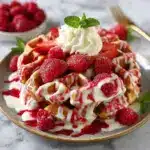 Red Velvet Marble Waffles Recipe
