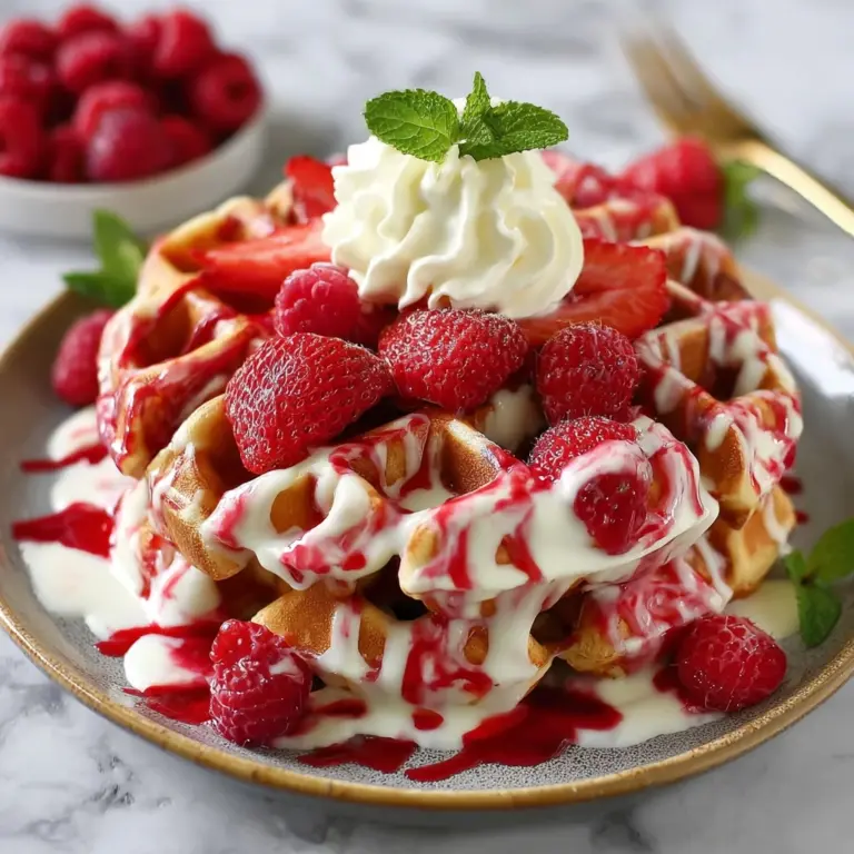 Red Velvet Marble Waffles Recipe