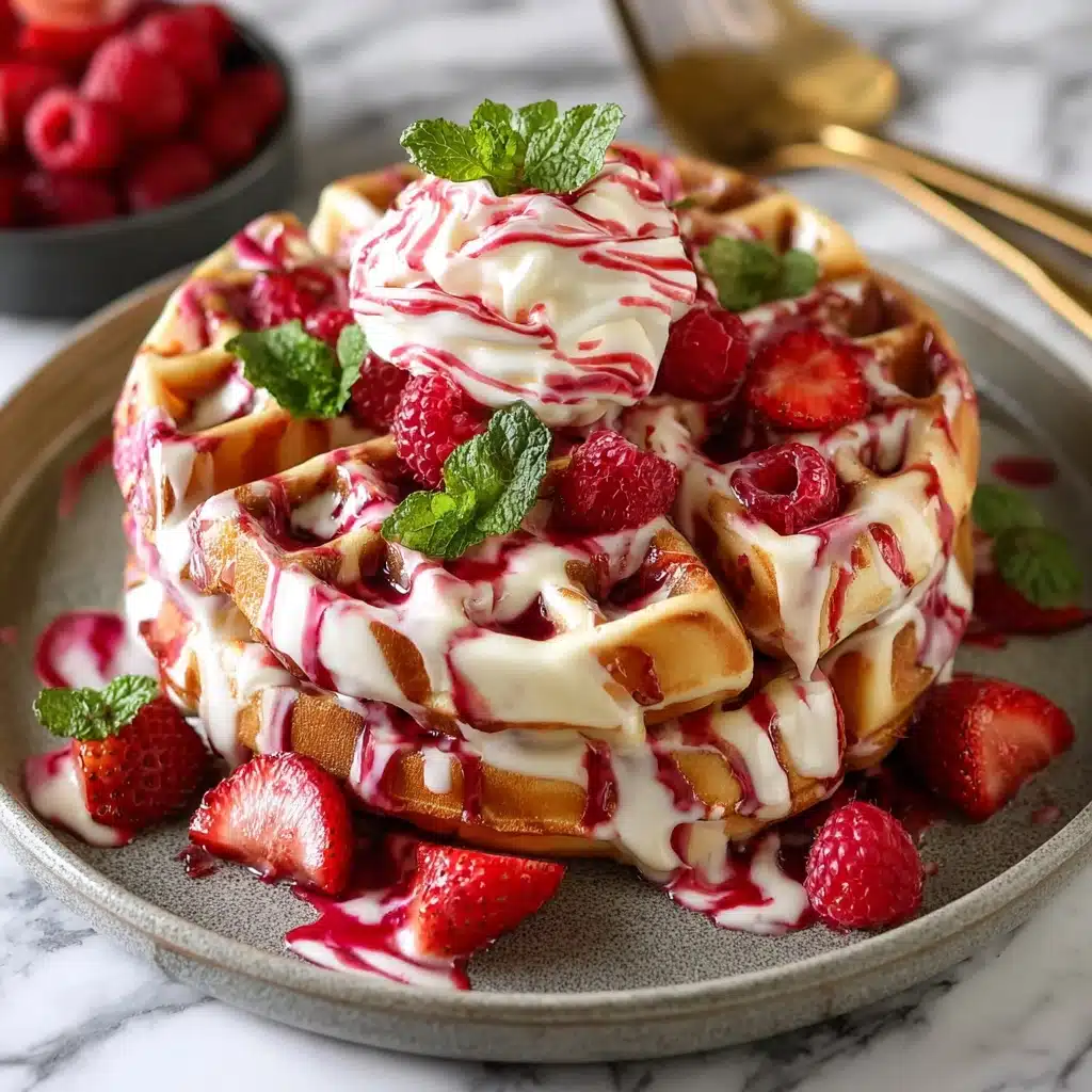 Red Velvet Marble Waffles Recipe - Recipe Image
