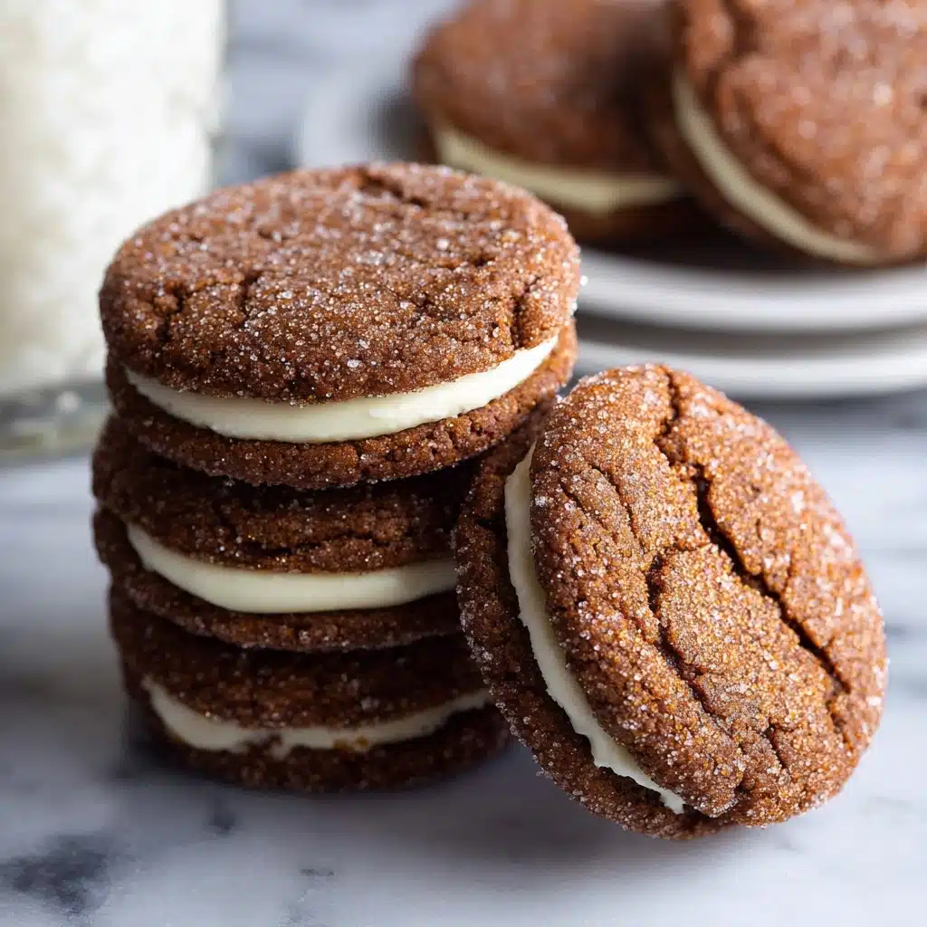 Ginger Molasses Sandwich Cookies with Eggnog Frostings Recipe