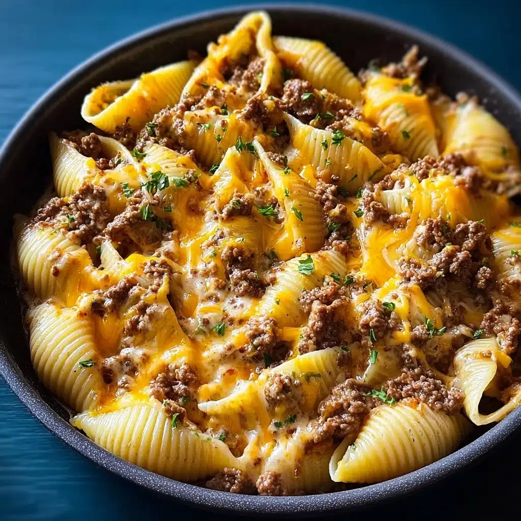 Crockpot Cheesy Ranch Beef Pasta Shells Recipe - Recipe Image