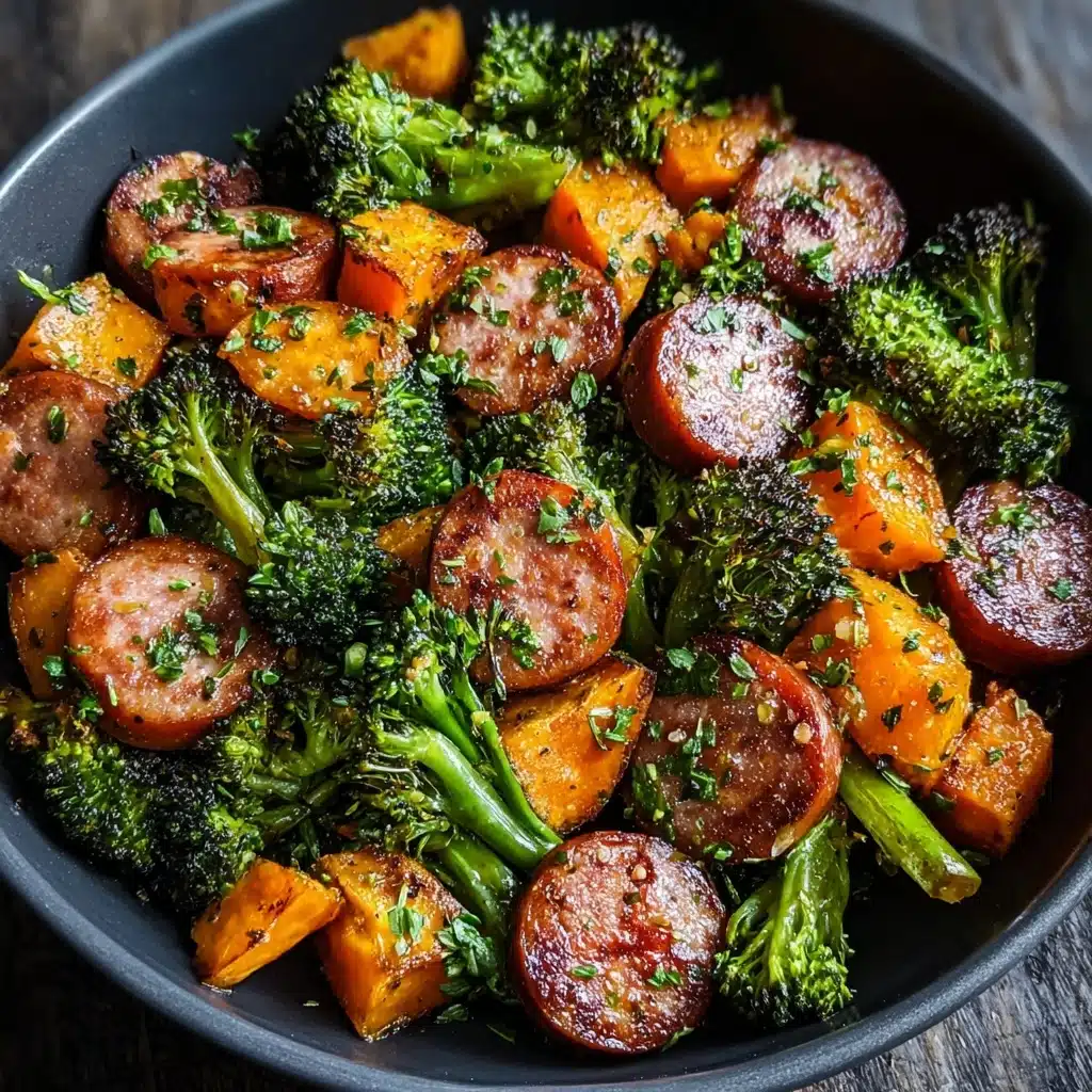Honey Garlic Sausage Sweet Potatoes Recipe - Recipe Image