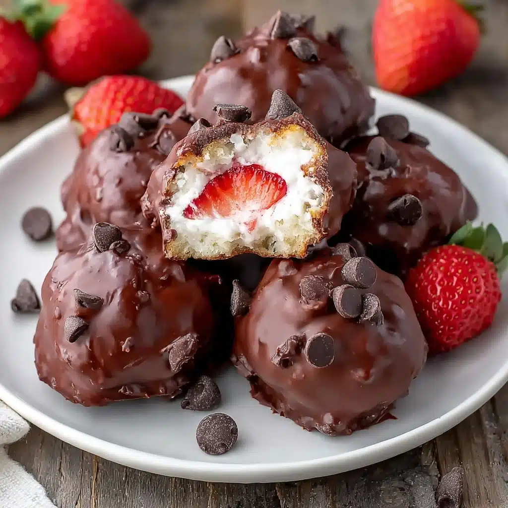 Chocolate Strawberry Frozen Yogurt Bites Recipe - Recipe Image