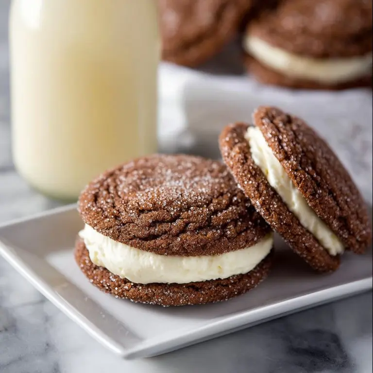 Ginger Molasses Sandwich Cookies with Eggnog Frostings Recipe