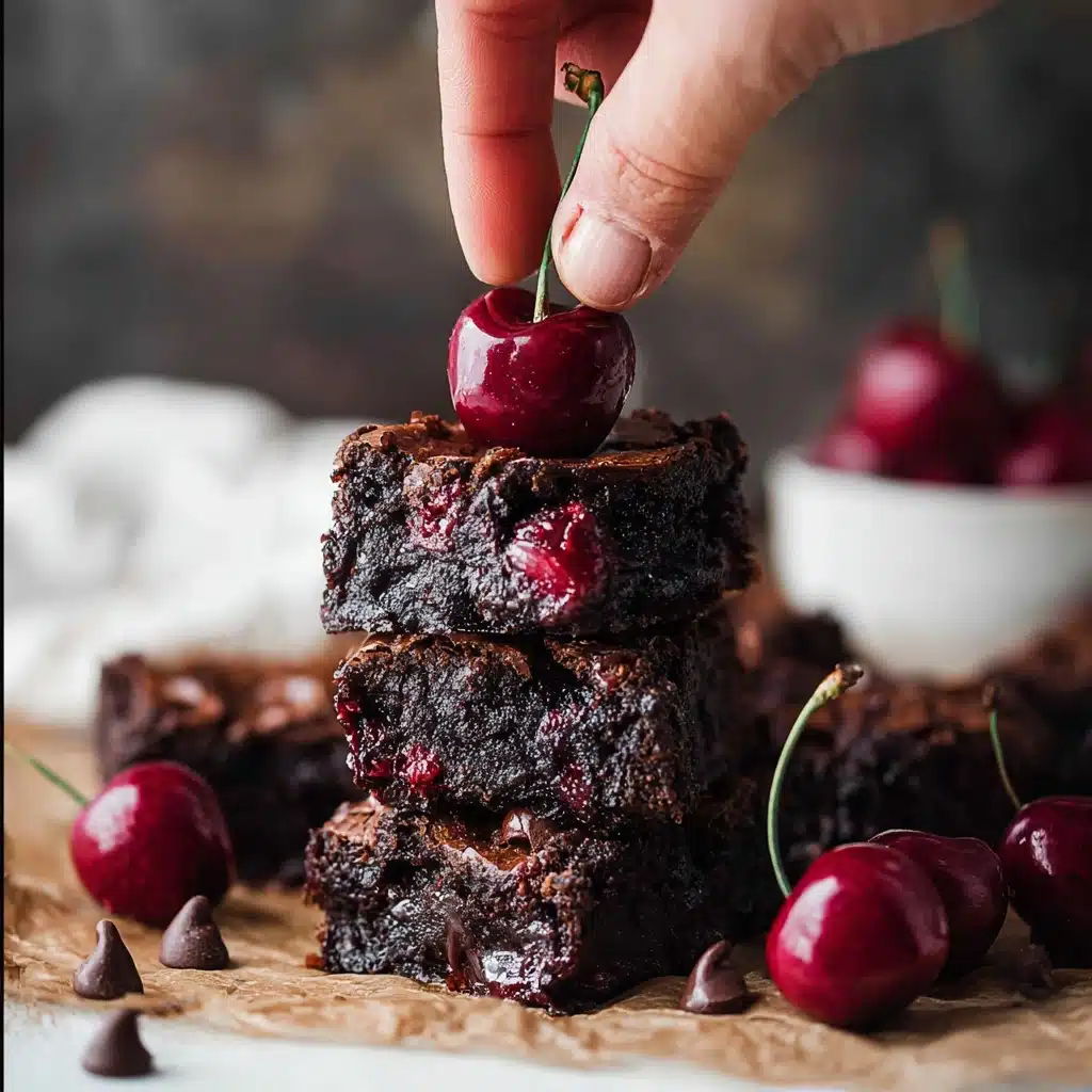 Roasted Chocolate Cherry Brownies Recipe - Recipe Image