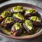 Honey Pistachio Ricotta Stuffed Dates