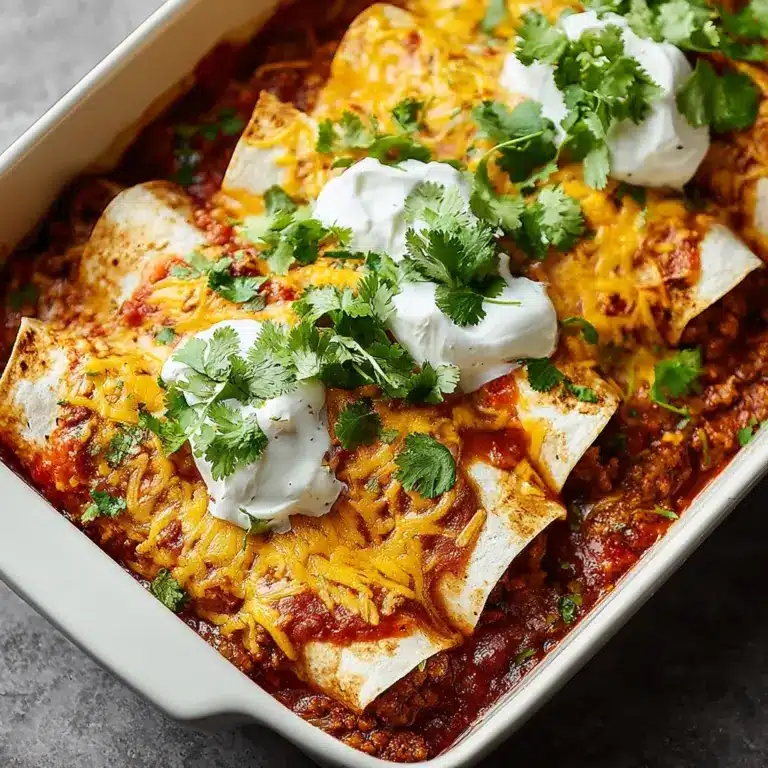 Easy Ground Beef Enchiladas Recipe