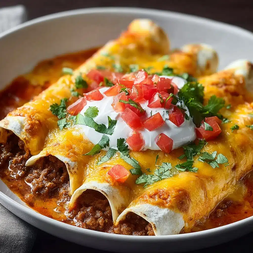 Easy Ground Beef Enchiladas Recipe - Recipe Image