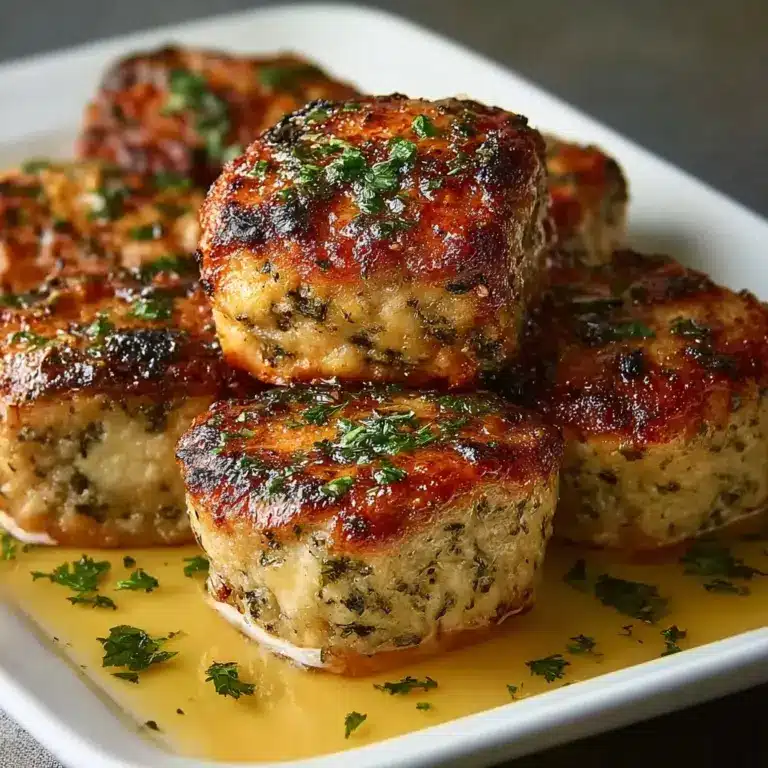 Garlic Parmesan Chicken Meatloaves Recipe