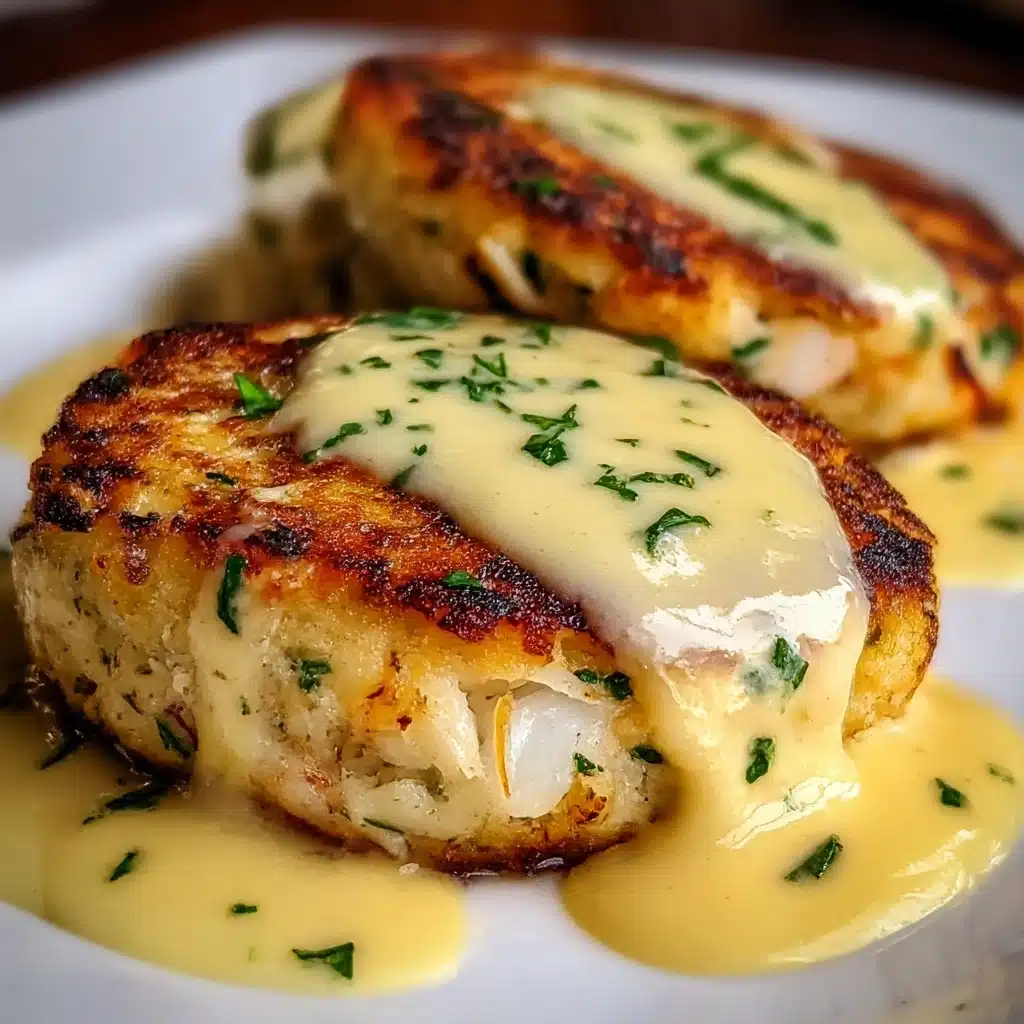 Cheddar Bay Crab Cakes with Lemon Butter Drizzle Recipe - Recipe Image