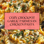 The Best Crockpot Garlic Parmesan Chicken Pasta Recipe