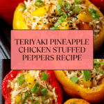 Teriyaki Pineapple Chicken Rice Stuffed Peppers