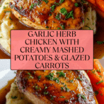 GARLIC HERB CHICKEN WITH MASHED POTATOES AND GLAZED CARROTS Recipe