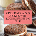 Ginger Molasses Sandwich Cookies with Eggnog Frostings Recipe