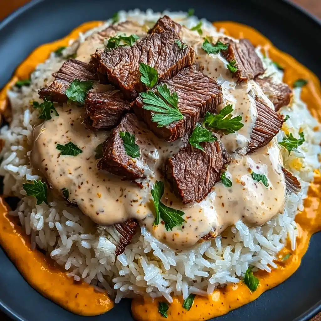 Mouthwatering Steak & Queso Rice Recipe - Recipe Image