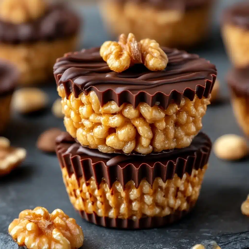 Chocolate Peanut Butter Rice Krispie Cups Recipe - Recipe Image