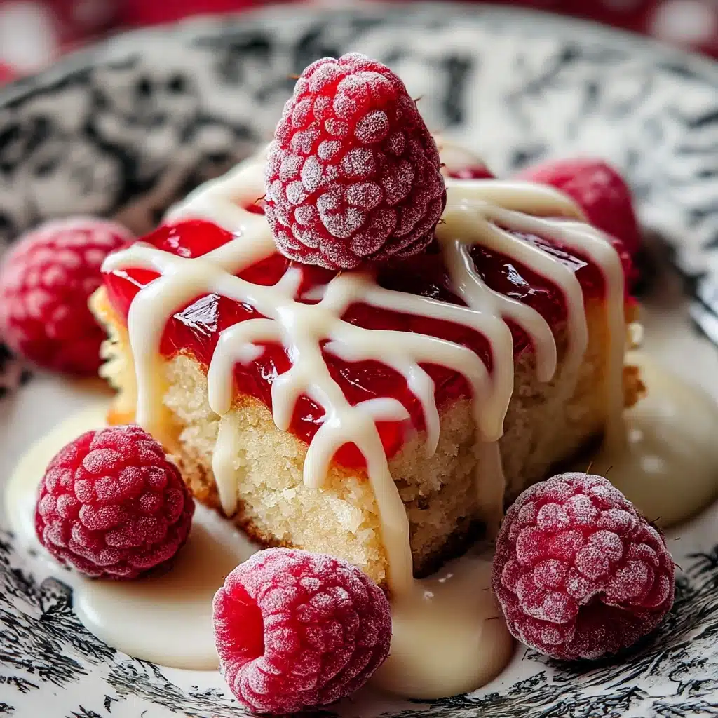 Raspberry Shortbread with White Chocolate Drizzle Recipe - Recipe Image