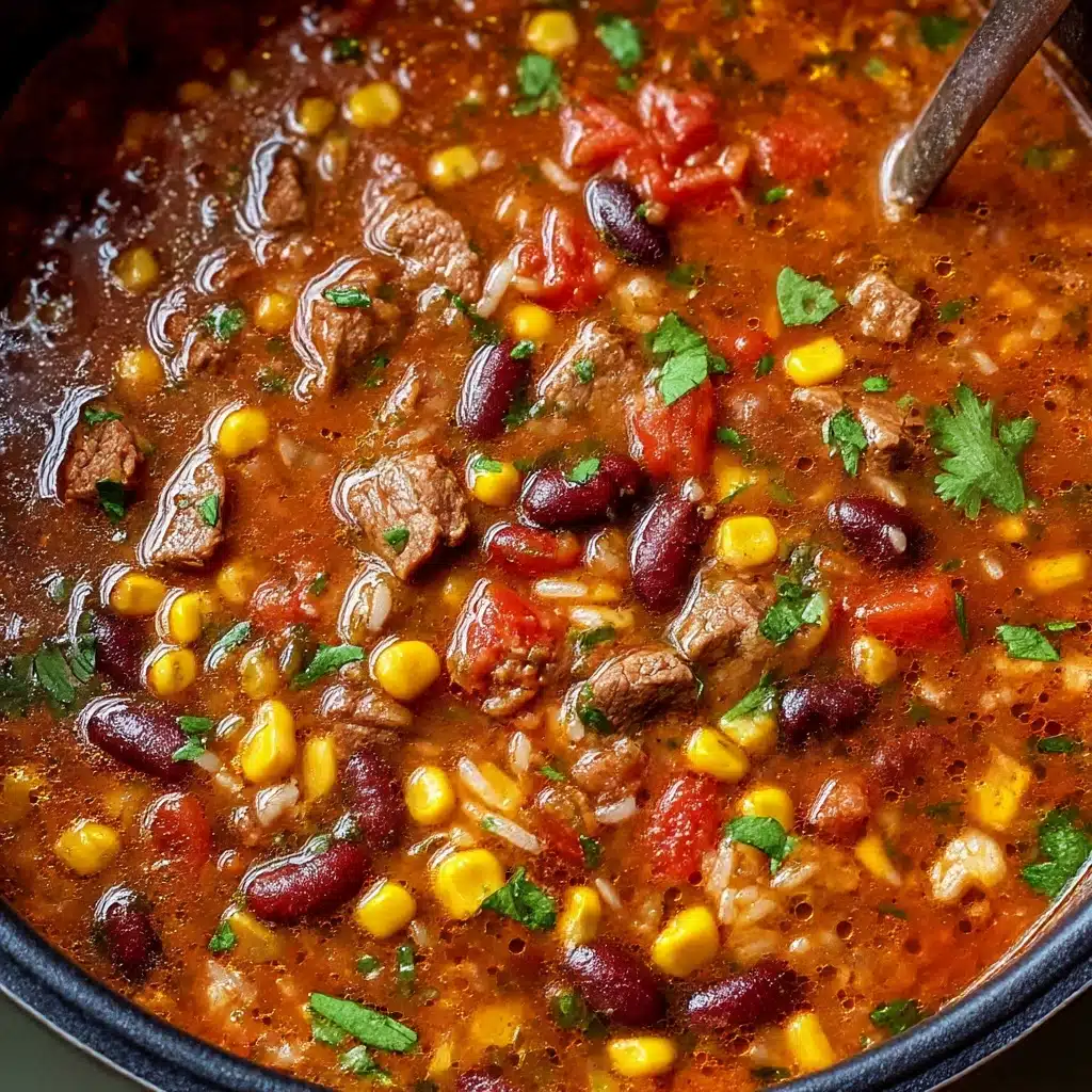 Mexican Beef and Rice Soup Recipe - Recipe Image