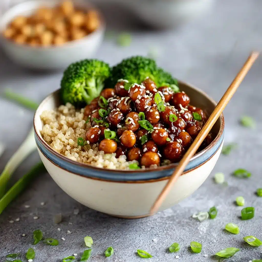 Vegan Sticky Sesame Chickpeas Recipe - Recipe Image