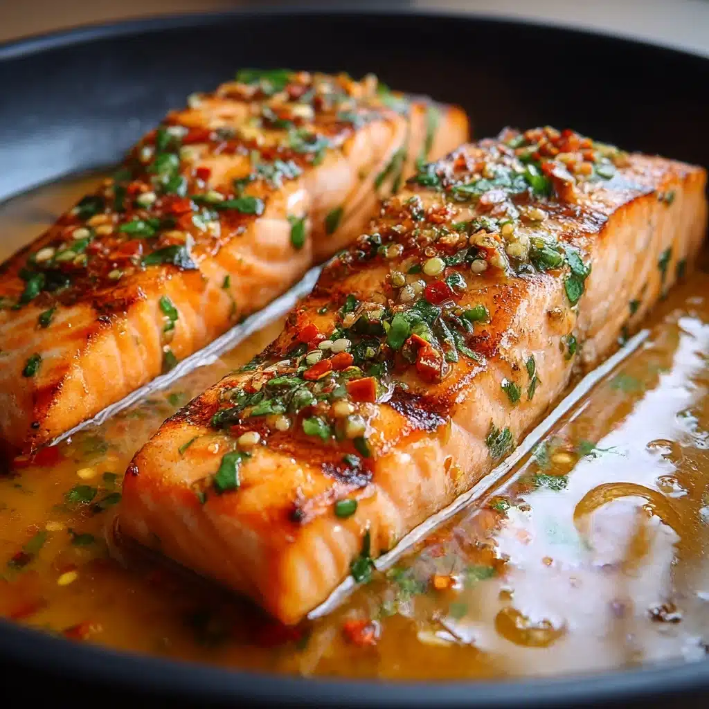 Place the seasoned salmon fillets in a baking dish Recipe - Recipe Image