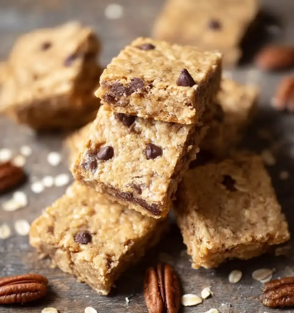 Chewy Oatmeal Chocolate Chip Peanut Butter Bars Recipe