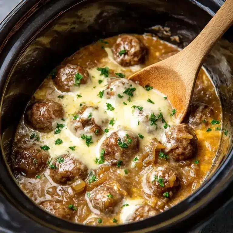 Crock Pot French Onion Meatballs Recipe