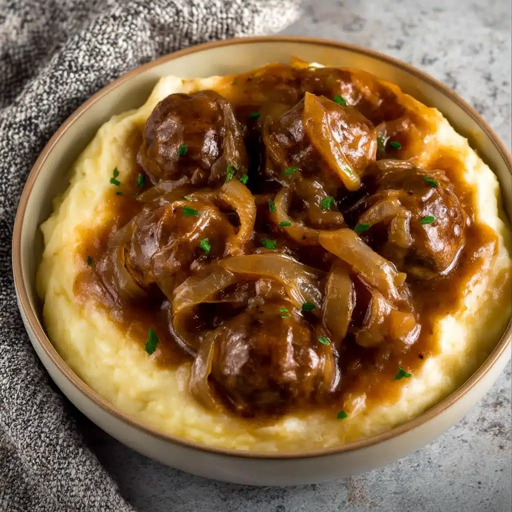 Crock Pot French Onion Meatballs Recipe - Recipe Image