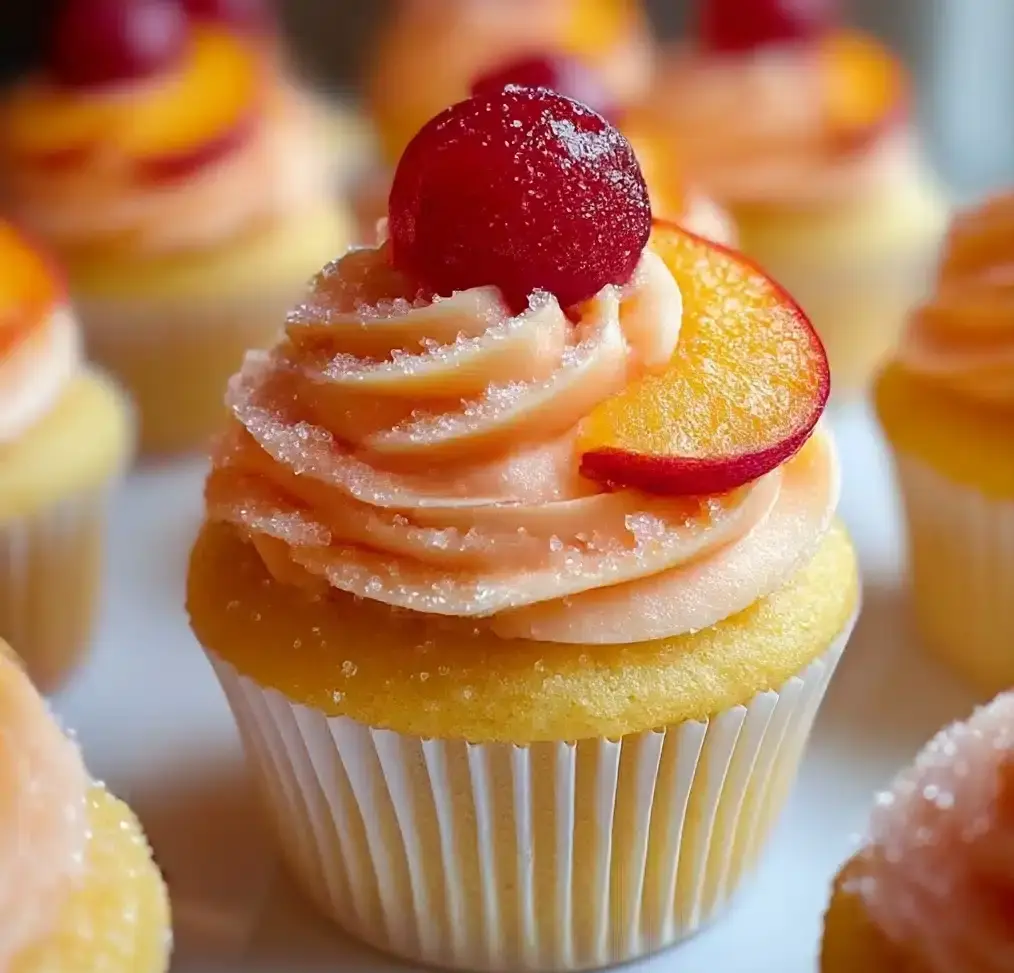 Peach Bellini Cupcakes Recipe