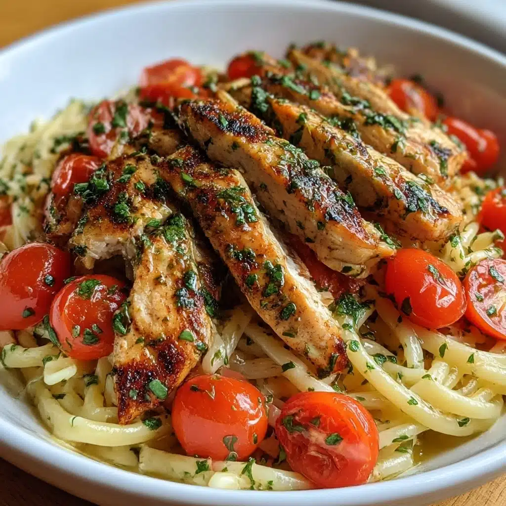 How to Cook Perfect Bruschetta Chicken Pasta Recipe - Recipe Image