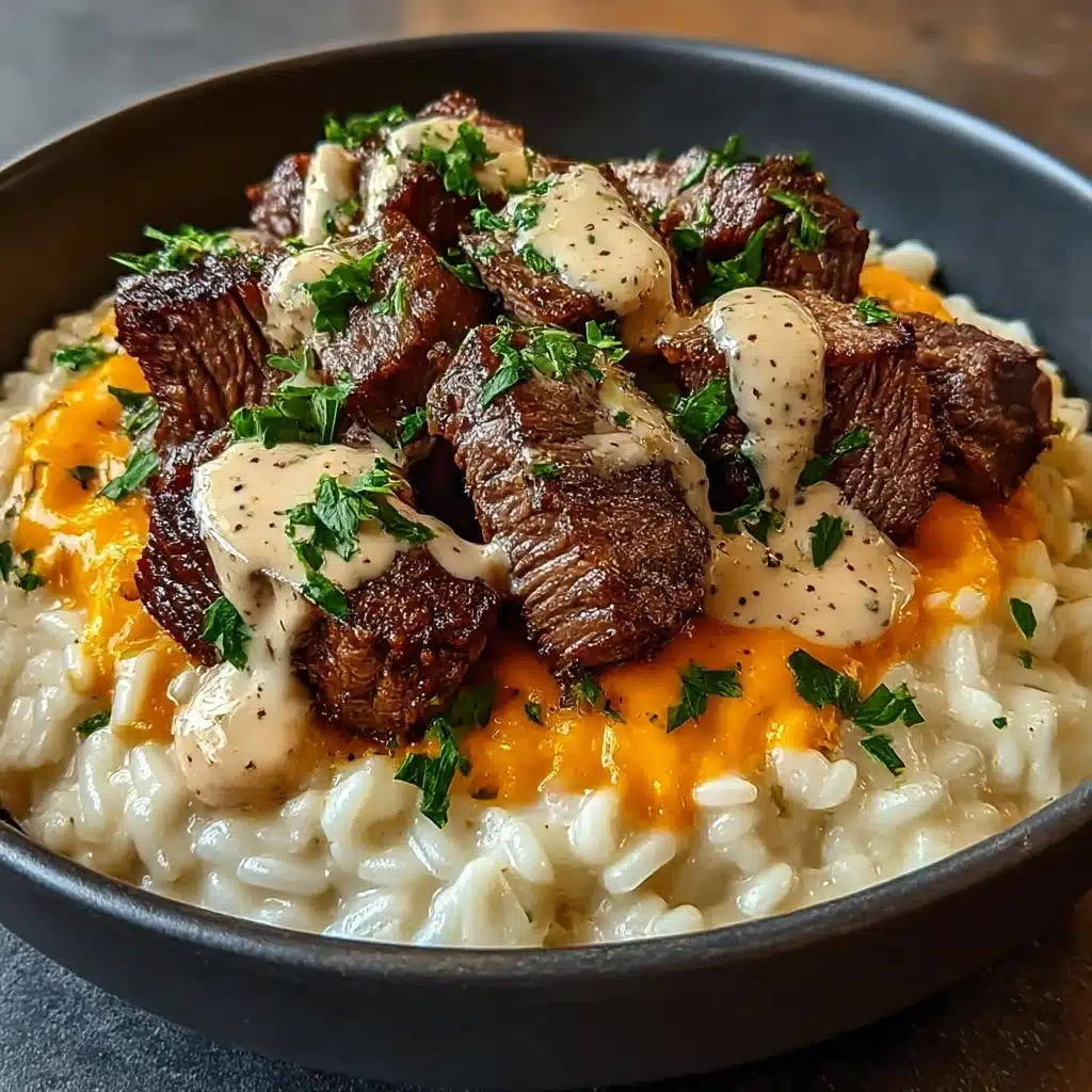 Mouthwatering Steak & Queso Rice Recipe - Recipe Image