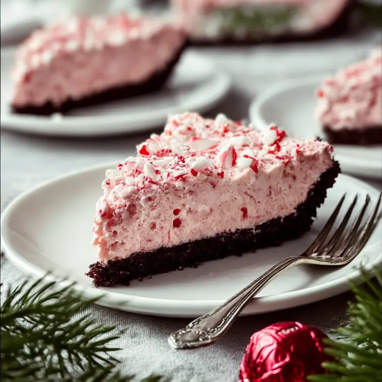 No Bake Christmas Peppermint Pie Recipe