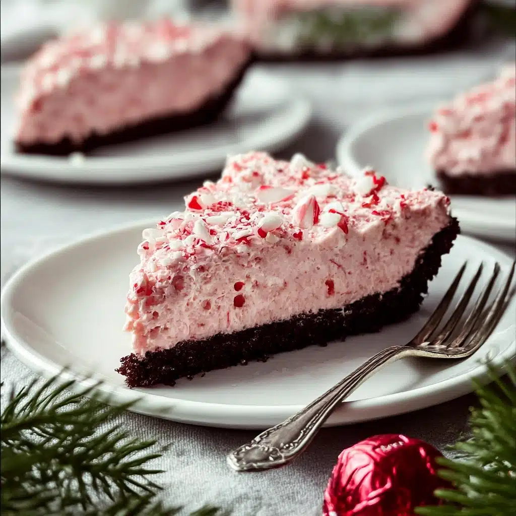 No Bake Christmas Peppermint Pie Recipe - Recipe Image
