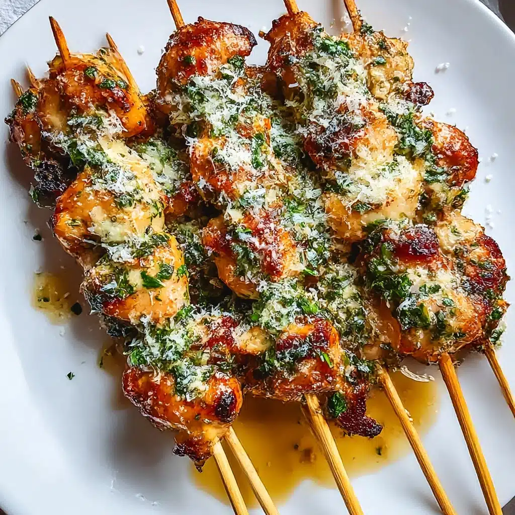 Garlic Parmesan Chicken Skewers Recipe - Recipe Image