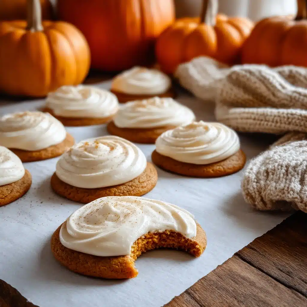 Pumpkin Sugar Cookies with Cream Cheese Frosting Recipe - Recipe Image
