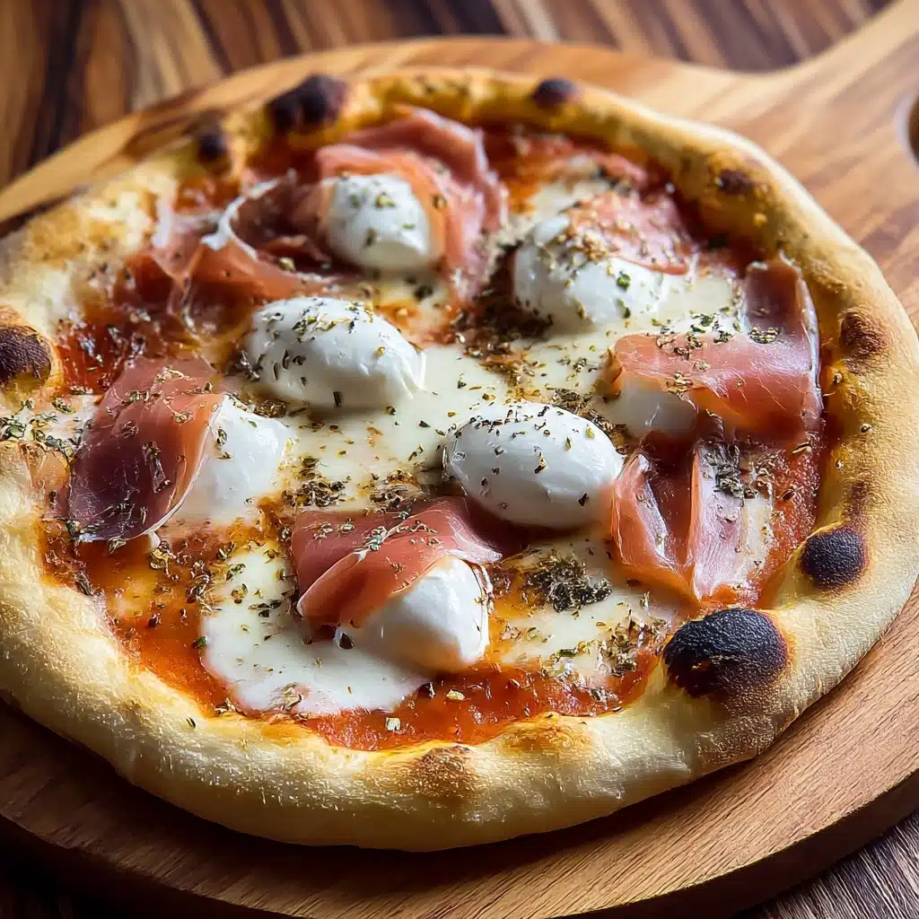 Irresistible White Pizza with Prosciutto & Hot Honey Recipe - Recipe Image